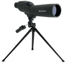 Celestron 5222920-60x60 Zoom Refractor Spotting Scope Kit (Straight Viewing)