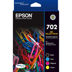 Epson 702 DURABrite Ultra Ink Cartridge Value Pack (4 Colour)