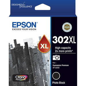 Epson 302XL High Capacity Claria Premium Ink Cartridge (Photo Black)