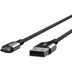 BELKIN  MICRO USB TO USB CHARGE/SYNC CABLE,1.2M,DUPONT KEVLAR,BLACK,5YR WTY