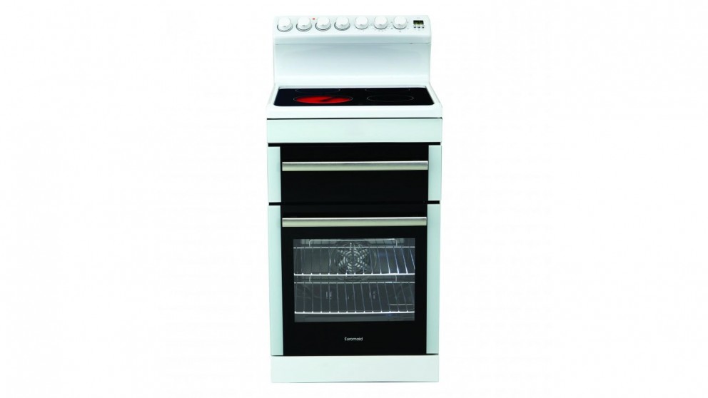 Euromaid 54cm Electric Freestanding Cooker - White