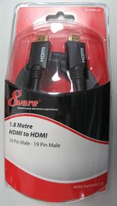 8ware RC-HDMI-2H, High Speed HDMI Cable Male to Male 1.8m, 1 Year warranty, 8WR CAB HDMI-M-M-2M