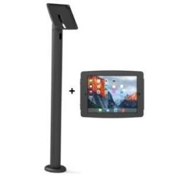 Secure Space Enclosure with Rise Pole Mount 60cm for iPad 2/3/4/Air/Air 2/5th Gen/Pro 9.7in - Black