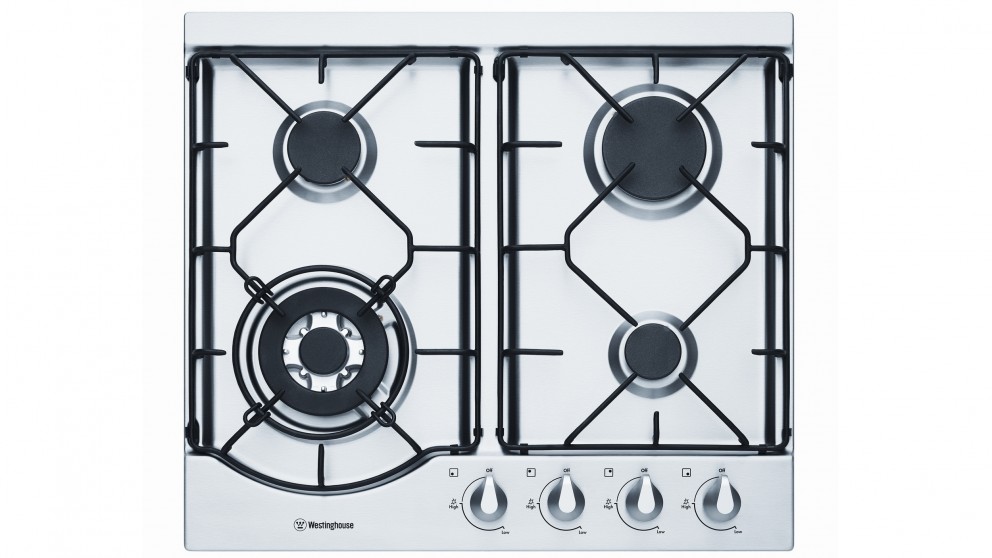 Westinghouse 60cm 4 Burner Gas Cooktop - Stainless Steel