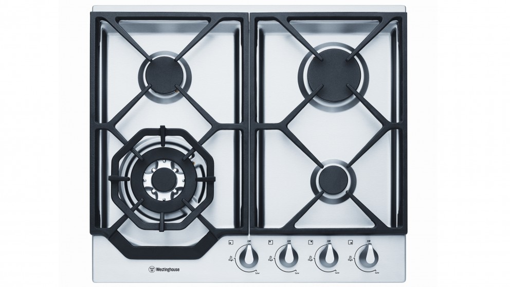 Westinghouse 60cm 4 Burner Gas Cooktop - Stainless Steel